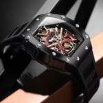 ONOLA Black Skeleton Automatic Watch UAE – Luxury Mechanical Watch - Image 3