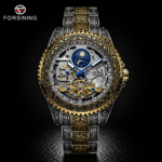 Forsining Moonphase Automatic Skeleton Watch – Engraved Luxury Design UAE | COD Available