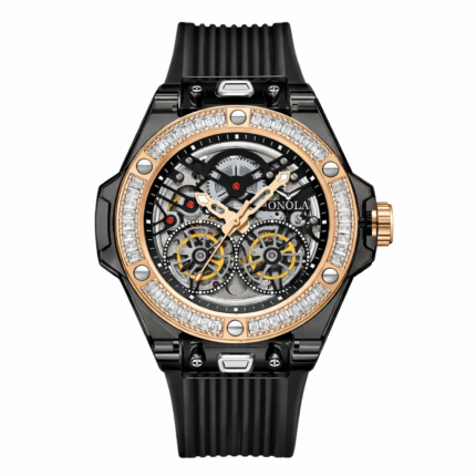 Onola waterproof skeleton watch UAE