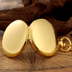 Vintage Necklace Gift for Your Loved one , Golden Shield Watch with Golden Chain for Gift - Image 6