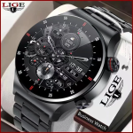 LIGE Smart Watch for Men with Bluetooth Calling, 1.32'' HD Full Touch Screen Fitness Tracker with Heart Rate/Sleep Monitor, IP67 Waterproof Stainless Steel for Android iOS - Image 9