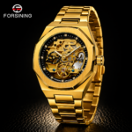 Forsining Automatic Skeleton Watch For Men (Golden)
