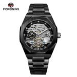 Forsining Black Automatic Skeleton Watch - Watch for Men UAE
