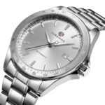 Forsining Automatic Watch – Silver Dial Stainless Steel Minimal Design (Under 100 AED) - Image 2