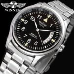 Winner Mark XV Automatic Watch – Classic Black Dial Stainless Steel-automatic watch under 100 AED (Copy) - Image 6