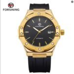 FORSINING Automatic Watch Black Dial Gold Case – Luxury Men’s Watch Under 100 AED - Image 2